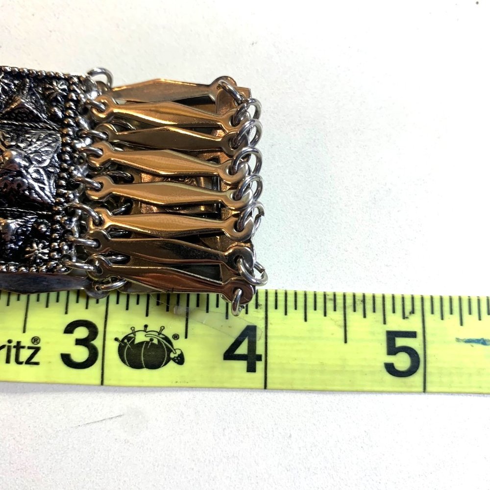 Chunky Link Filigree Large Statement Bracelet 8" - image 3